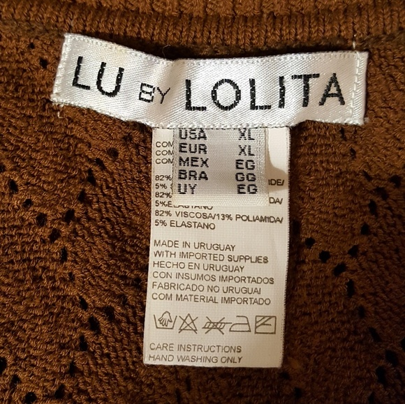 LU by Lolita Brown Sleeveless Knit Sweater Top - Picture 5 of 7